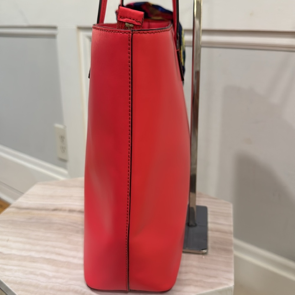 Kate Spade Tote Sawyer Street Tori Large Pink Coral Leather Bag - Picture 6 of 17